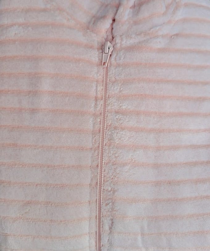 Cocodream dames onesie fleece - maat S - Schaduwstreep Rabbit - roze
