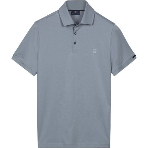Baileys Polo Uni Color Jersey Cotton Blend Ocean Blue / male