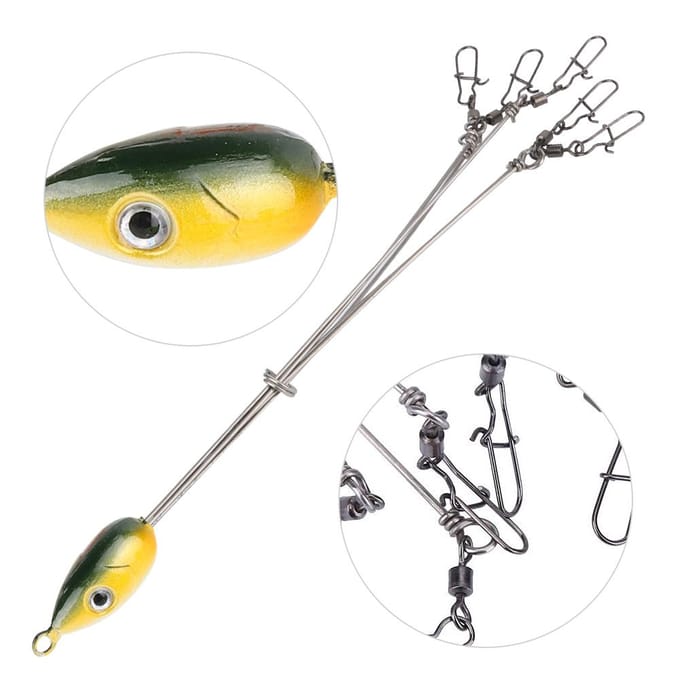 5 Armen Alabama Paraplu Jig Head Visrig Aas Vislokmiddelen Met Wartels(3#) gray