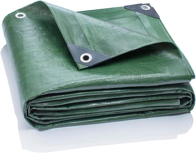 Premium Afdekzeil 1.5x6 m - 200g/m2 Groen - Waterdicht en Scheurvast