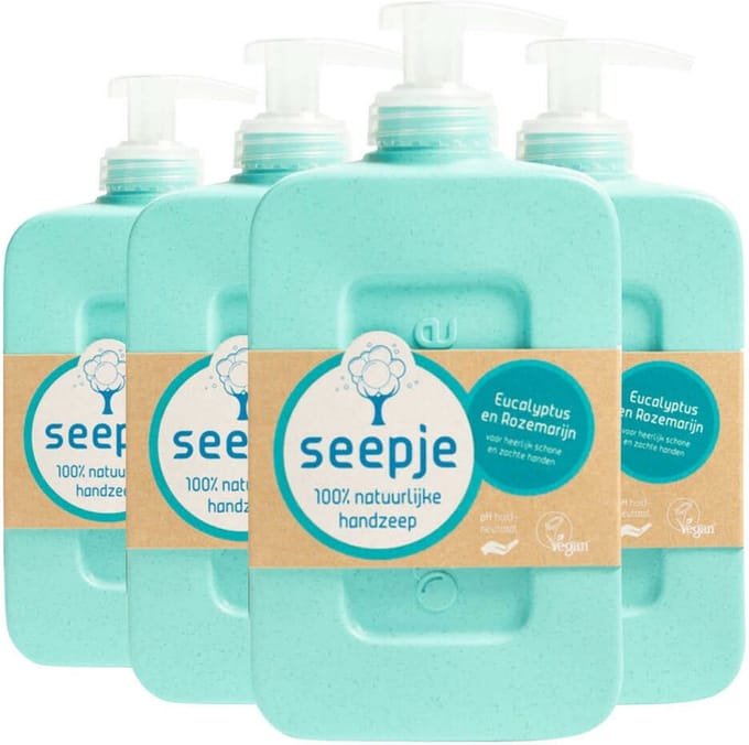 Seepje Handzeep Eucalyptus & Rozemarijn - 4 x 300 ml