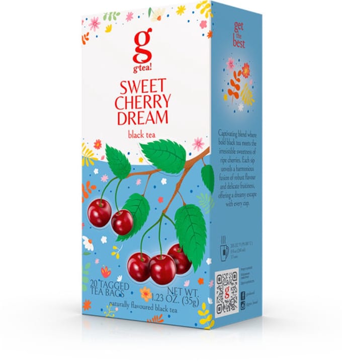 Zwarte thee g'tea! Sweet Cherry Dream, 20 st.