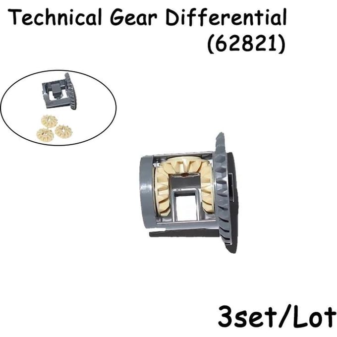 Bouwstenen Differentieel Tandwielen Zelfborgende Stenen MOC Technische Componenten Kits Frame Kit Pakket 65413 65414 62821 gray