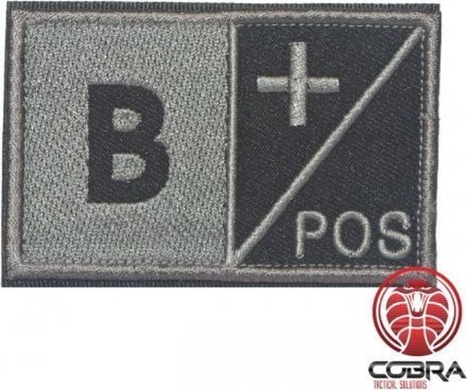 Cobra Tactical Solutions Bloedgroep B+ POS - Militaire patch met klittenband