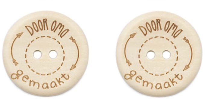 Durable Houten Knopen Door Oma Gemaakt 30mm 2 stuks