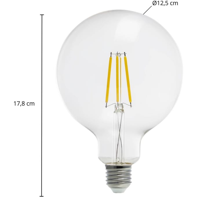 Arcchio LED lamp Globe G125 E27 3,8 W 3.000 K filament lamp