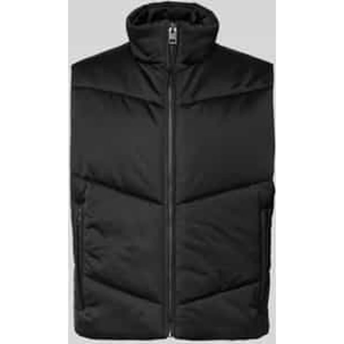 Regular fit bodywarmer van gewatteerd satijn, model 'BEROLINO'