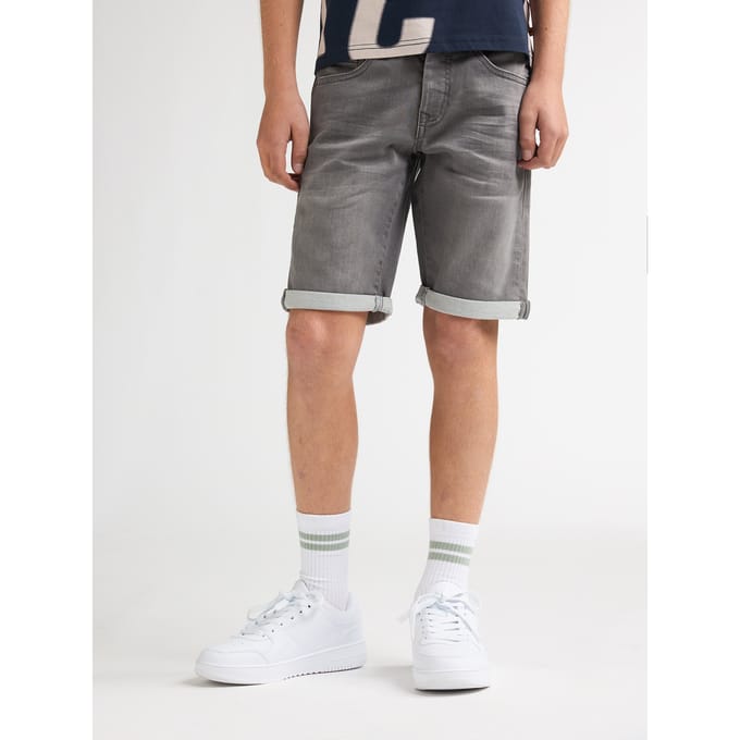 Petrol Industries - Jongens Jackson denim jogger short Gonzaga - Grijs