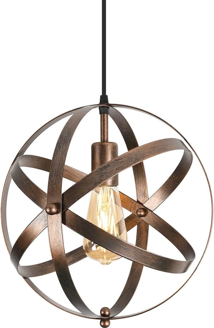 Hanglamp - 30cm - Medium - E27 - Retro Kroonluchter - Lijnlengte 1.1m - Lamp Niet Inbegrepen