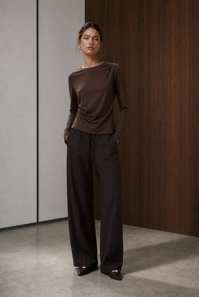 Ari cotton top | Brown - Brown / L
