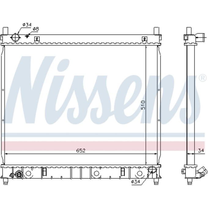 Radiator, motorkoeling NISSENS 61642