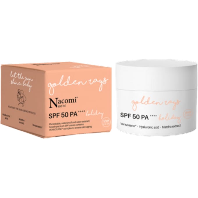Nacomi NXT Gezichtscreme SPF 50 UV Holiday - Golden Rays 50ml.