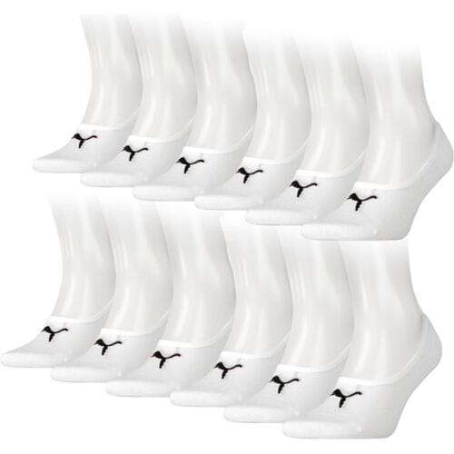 Puma Footies 12 paar - Unisex Invisible Sokken - Wit - Maat 35/38