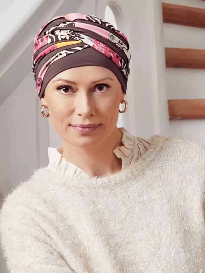 shanti turban w/print - christine headwear