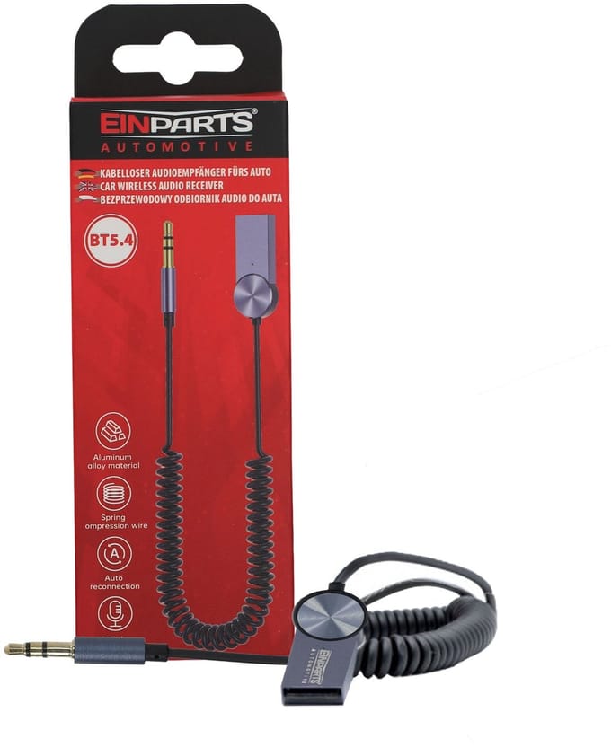 Einparts Adapter Audio Transmister Bluetooth 54 Naar Jack Aux 35 Auto