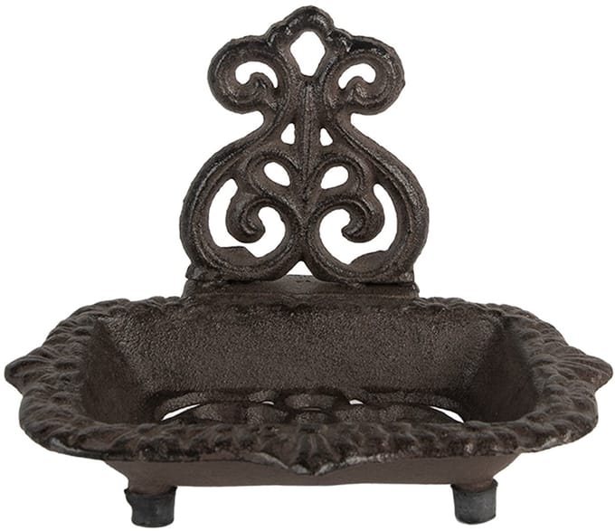 Clayre & Eef Zeepbakje 15x11x11 cm Bruin Metaal