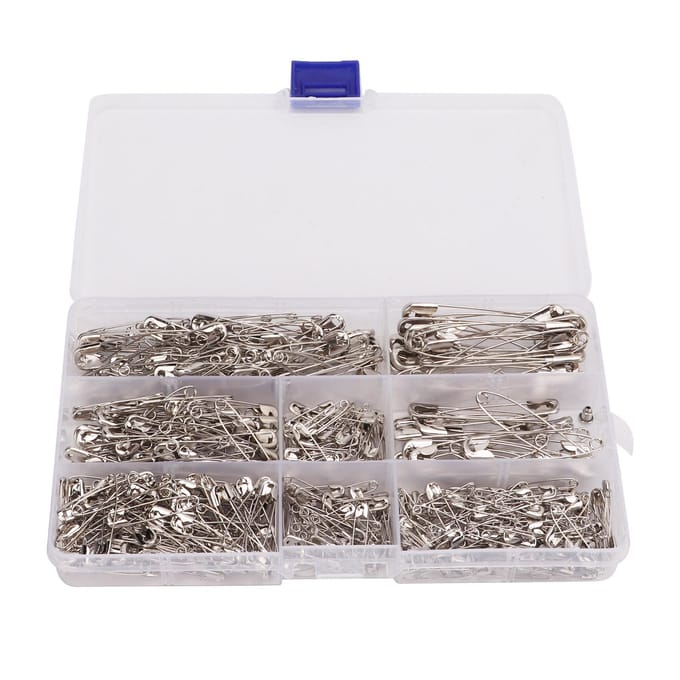 460 stuks veiligheidsspelden 7 maten ijzer veilig multifunctioneel stevig herbruikbaar veiligheidsspelden assortiment voor naaien white