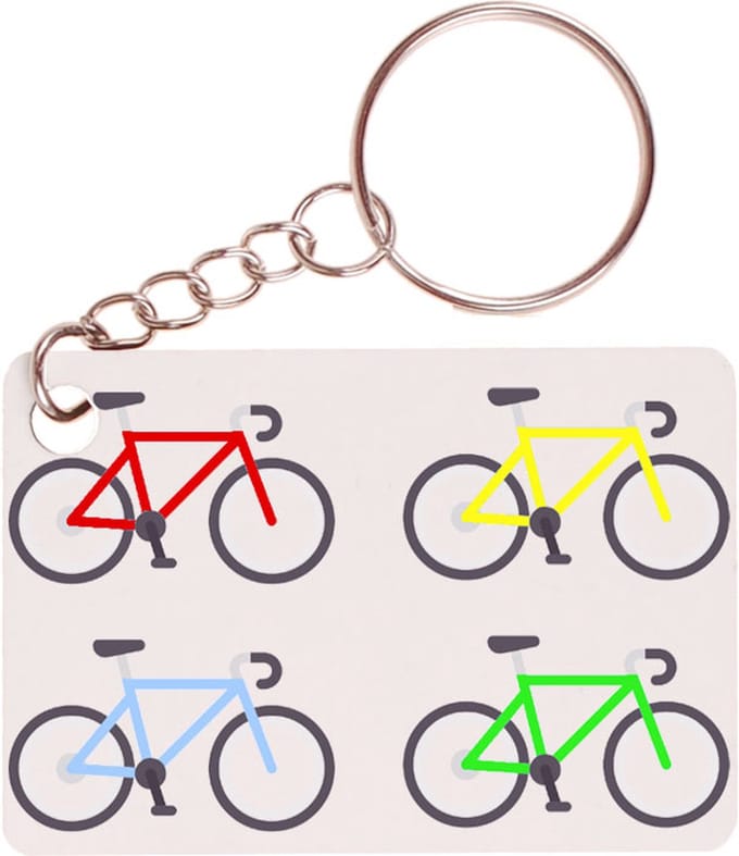 Sleutelhanger 6x4cm - Racefietsen