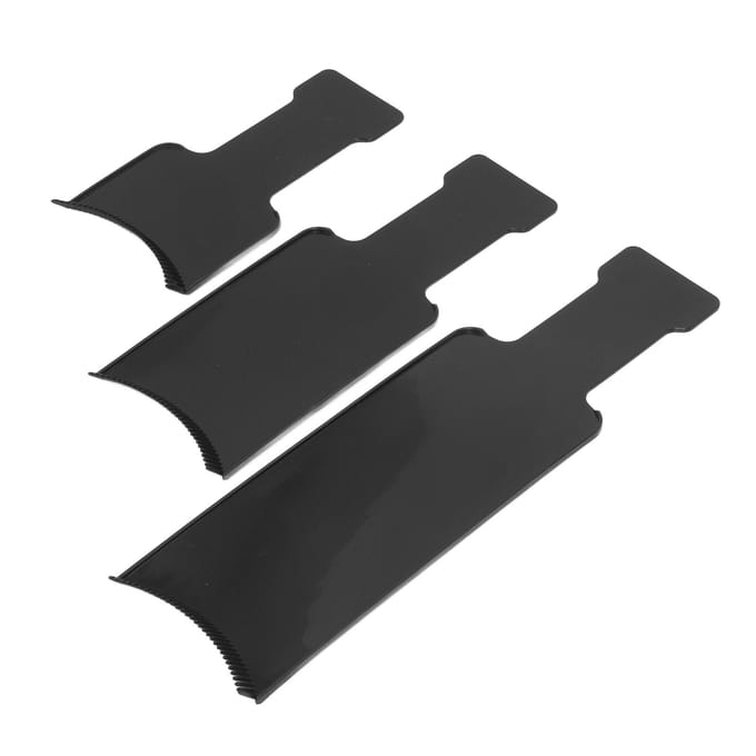3 STUKS Haarverfplank Highlightingplank met Tanden Haarverfborstel Kappersstylingtool black