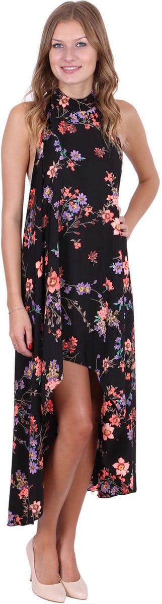 John Zack Zwarte Jurk met Bloemen