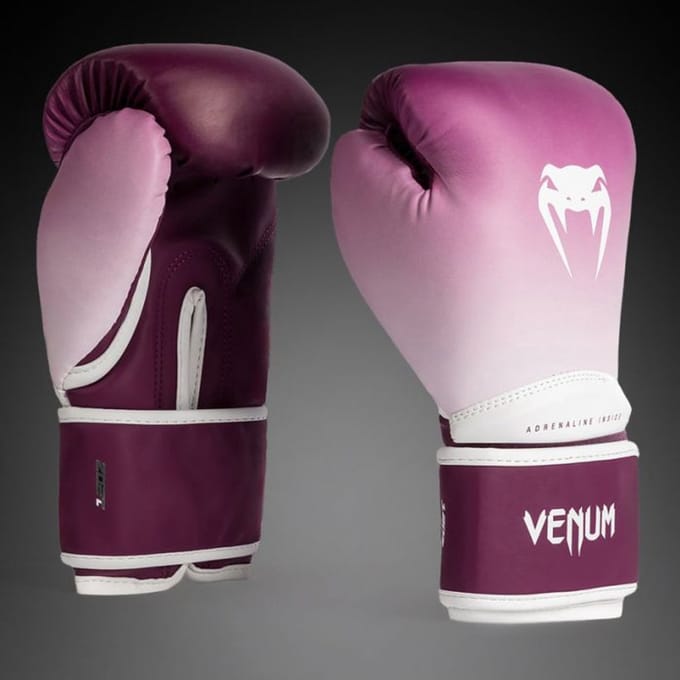 Venum Iris Boxing Gloves - Plum/white -14oz