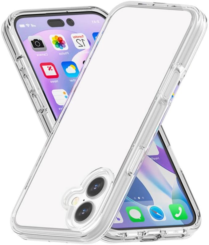 Transparant Hard-Cover Bescherm-Hoes + Screenprotector geschikt voor Apple iPhone 17