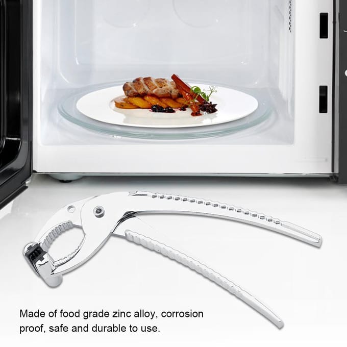 Zinklegering Ovenklem Tang Grijper voor Hot Pot Bord Bakplaat Pan Schotel white