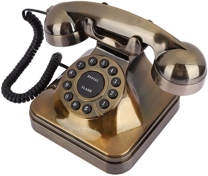 Allecto - Vintage Telefoon - Antieke Bronzen Telefoon - Klassieke