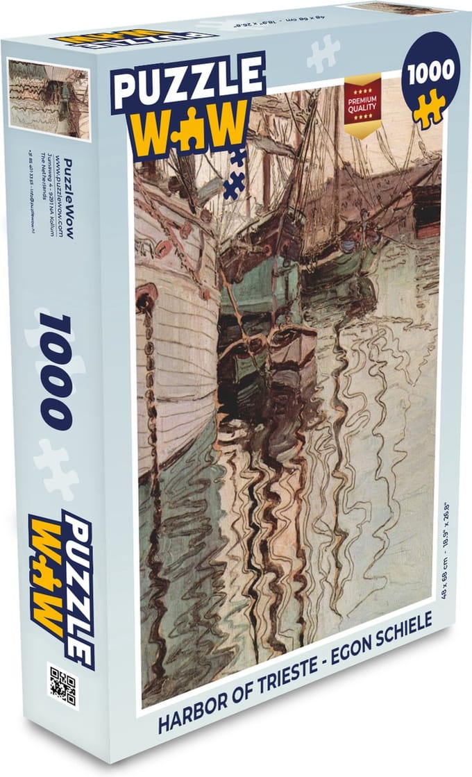 Puzzel Harbor of Trieste - Egon Schiele - Legpuzzel - Puzzel 1000 stukjes volwassenen