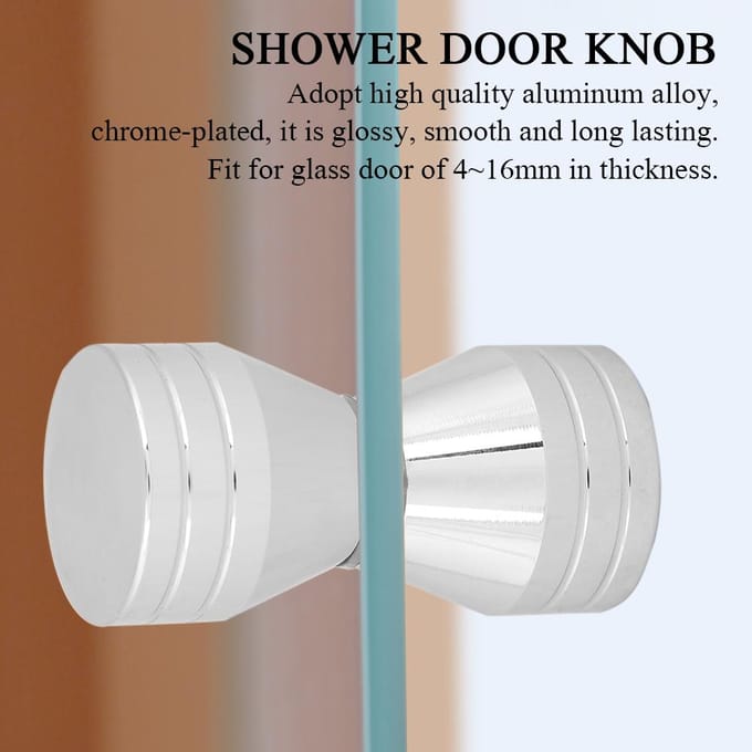 Aluminiumlegering Verchroomde Trekknop voor Huis Badkamer Douche Glazen Deur Hardware Type 1