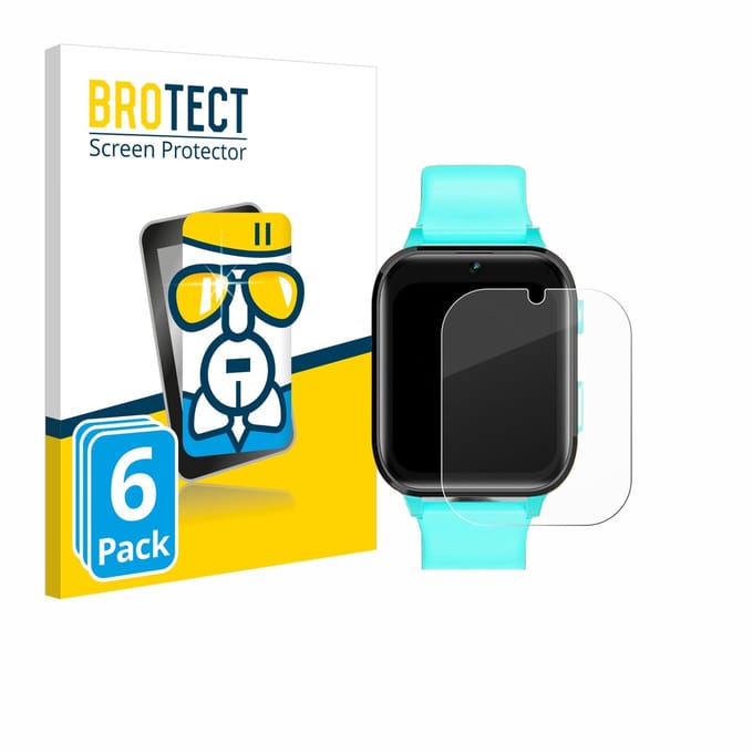 Screenprotector 6 Stuks voor Clleylise Kids Smartwatch 1.7" Beschermglas transparant