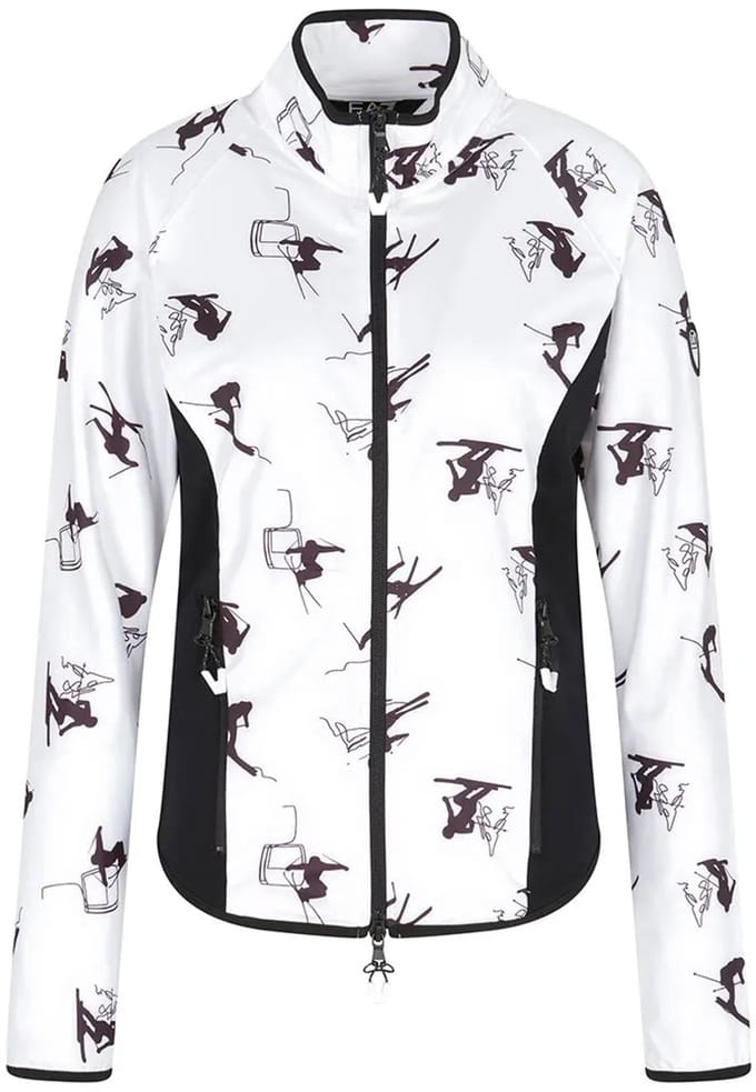 Ea7 Emporio Armani Ski Cortina Powerstretch Sweatshirt Met Rits Wit S Vrouw