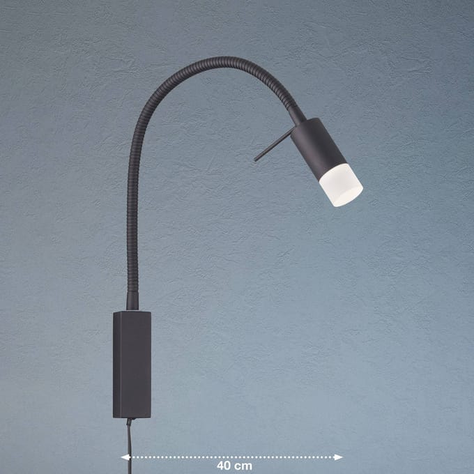 FISCHER & HONSEL LED wandlamp Seng, flexibele arm, met diffusor