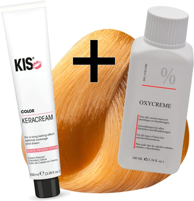 KIS haarverfset - 8FG Goudblond  - haarverf & waterstofperoxide