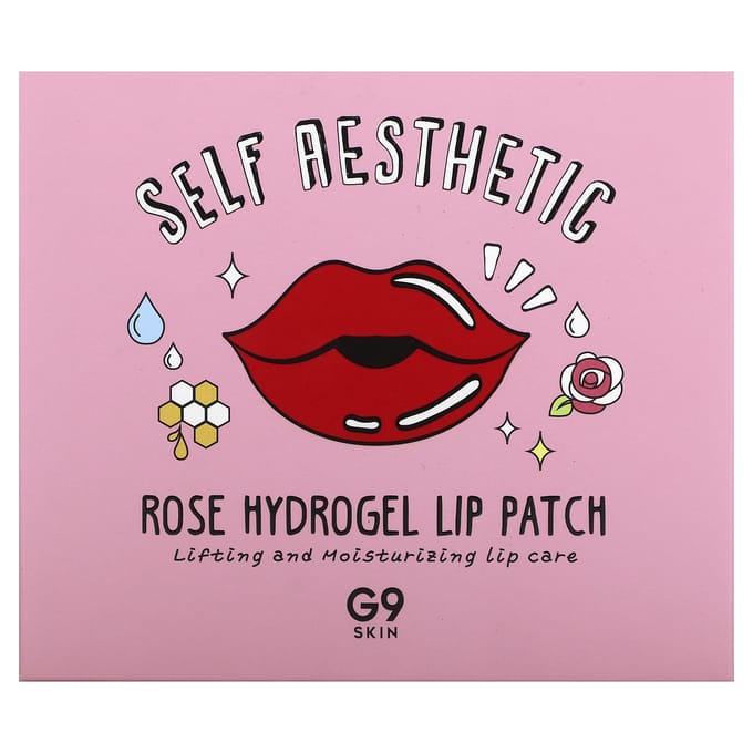 G9skin, Self Aesthetic, Patch Lèvres Hydrogel Rose, 5 sachets, 3g (0,10 oz) pink