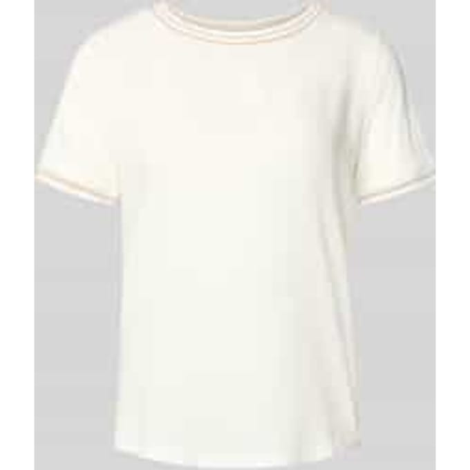 T-shirt van Mix van viscose en elastaan met ronde hals