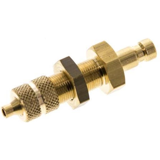 Messing DN 2.7 (Micro) Luchtkoppeling Insteeknippel 3x4.3 mm Push-On Schotkoppeling