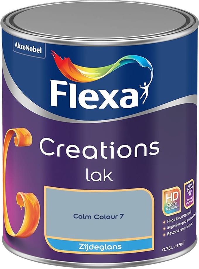 Flexa - Creations Lak Zijdeglans - Calm Colour 7 - Mengverf - 750 Ml