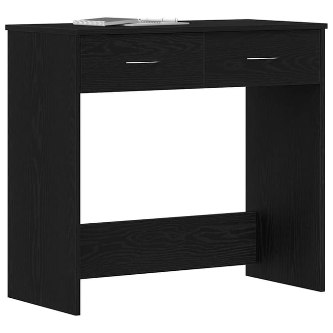 vidaXL - Bureau - Zwart - Eiken - Bewerkt - hout - 80 - x - 40 - x - 75 - cm
