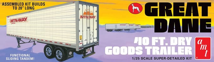AMT Modelbouwpakket Militaire voertuigen - 1185 Great Dane Dry Goods Semi Trailer Plastic - 1:25 - Modelbouw