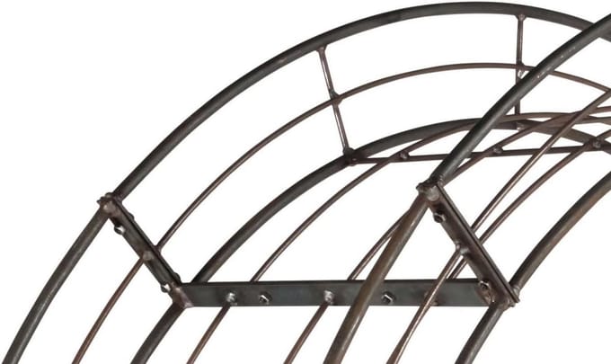 Rozenboog rond 12 mm metaal 140x235x40 cm 5-delig