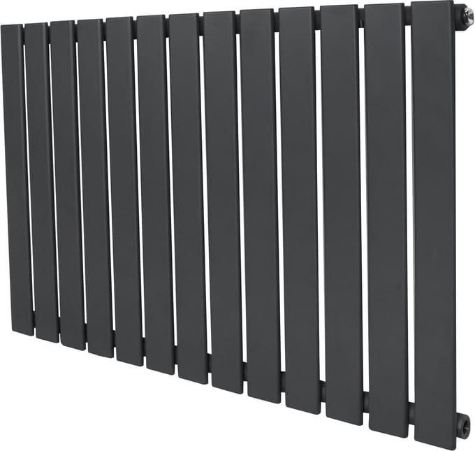 1-kolom design radiator - 600x910 mm - grijs - vlakke panelen