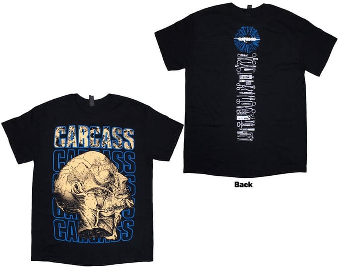 Carcass - Necro Head Heren Tshirt - M - Zwart