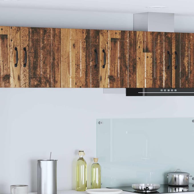 vidaXL - Wandkast - LUCCA - 2 - st - Oud - hout - 30 - x - 31 - x - 40 - cm - Bewerkt - hout