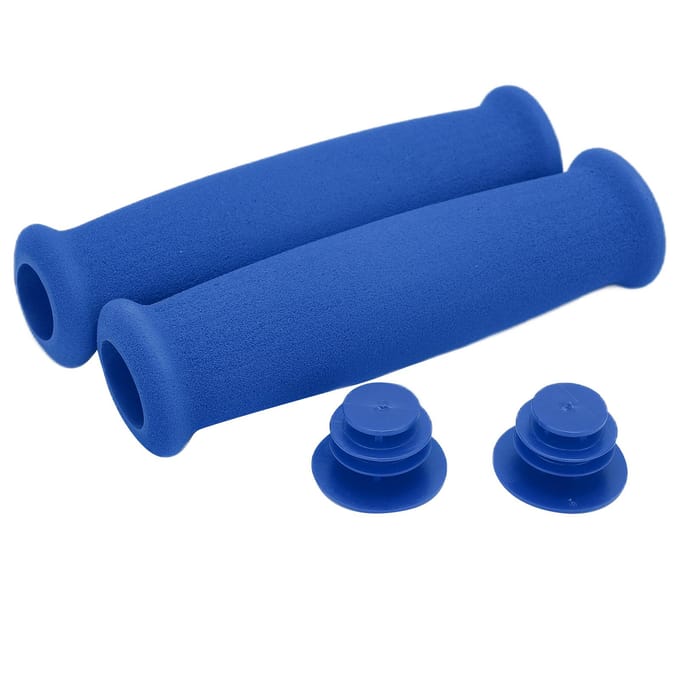 2 stuks Handgreephoezen Schuimrubber Antislip Lichtgewicht Fietshandvat Beschermers voor Racefiets blue