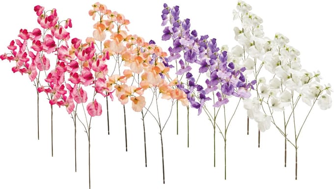 Emerald - Kunstbloem Pronkerwt 75cm - Set van 16 - Kunstplant voor binnen