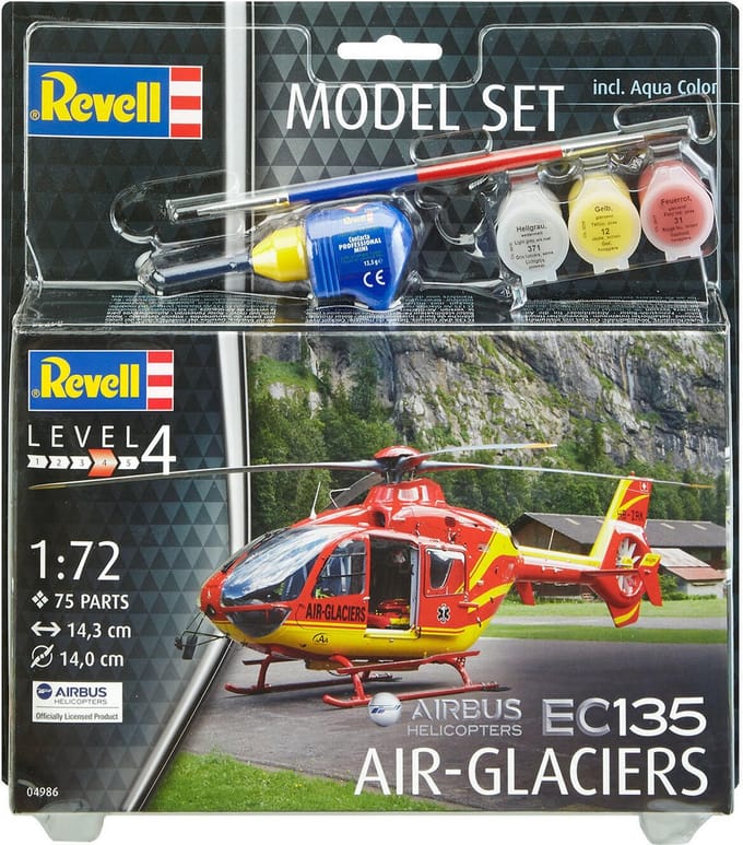 Revell Modelbouwpakket Militaire voertuigen - 64986 EC135 AIR-GLACIERS - Model Set Plastic - 1:72 - Modelbouw