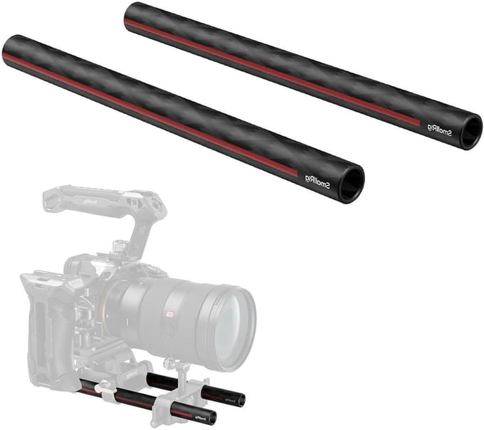 Koolstofvezel Staven - Camera Accessoires - Camera Uitbreiding - Versterkte Wanddikte - 20 cm - Zwart
