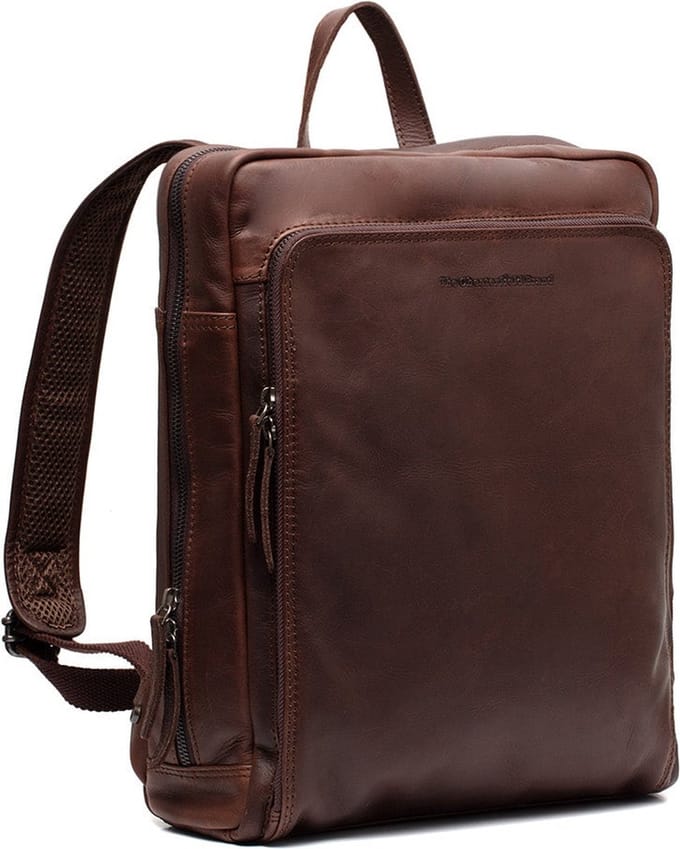 Chesterfield Jasper Waxed Pull Up Laptoprugzak - 15 inch - Bruin