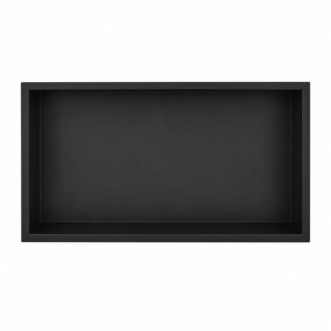 EAVY - Inbouwnis Badkamer Zwart - 60×30×10 cm - RVS